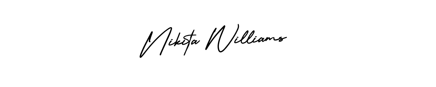 Check out images of Autograph of Nikita Williams name. Actor Nikita Williams Signature Style. AmerikaSignatureDemo-Regular is a professional sign style online. Nikita Williams signature style 3 images and pictures png