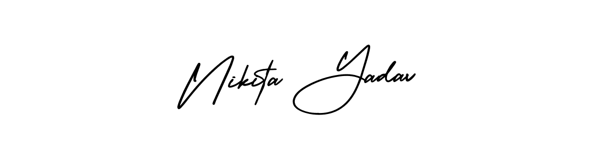 Nikita Yadav stylish signature style. Best Handwritten Sign (AmerikaSignatureDemo-Regular) for my name. Handwritten Signature Collection Ideas for my name Nikita Yadav. Nikita Yadav signature style 3 images and pictures png