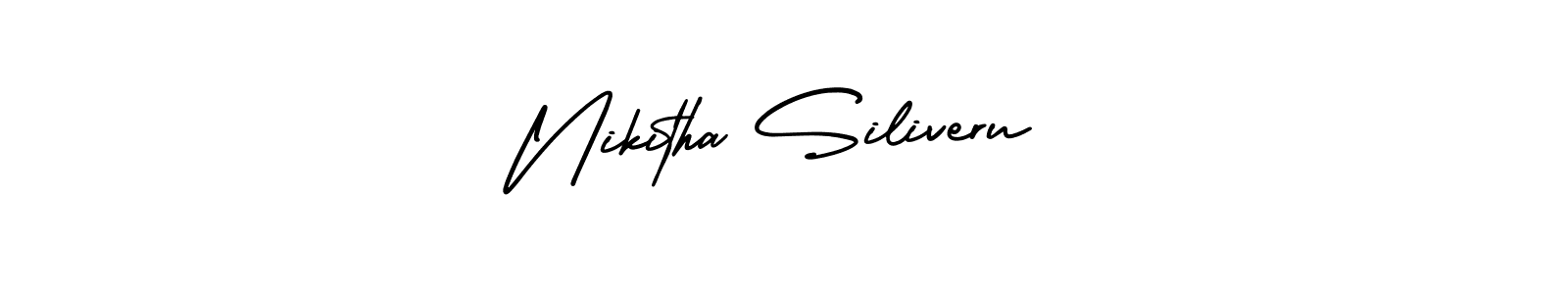 It looks lik you need a new signature style for name Nikitha Siliveru. Design unique handwritten (AmerikaSignatureDemo-Regular) signature with our free signature maker in just a few clicks. Nikitha Siliveru signature style 3 images and pictures png