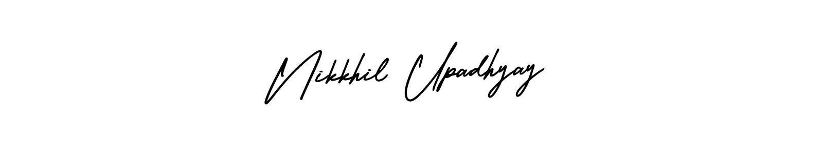 Nikkhil Upadhyay stylish signature style. Best Handwritten Sign (AmerikaSignatureDemo-Regular) for my name. Handwritten Signature Collection Ideas for my name Nikkhil Upadhyay. Nikkhil Upadhyay signature style 3 images and pictures png