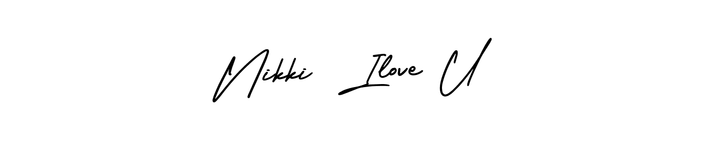 See photos of Nikki  Ilove U official signature by Spectra . Check more albums & portfolios. Read reviews & check more about AmerikaSignatureDemo-Regular font. Nikki  Ilove U signature style 3 images and pictures png