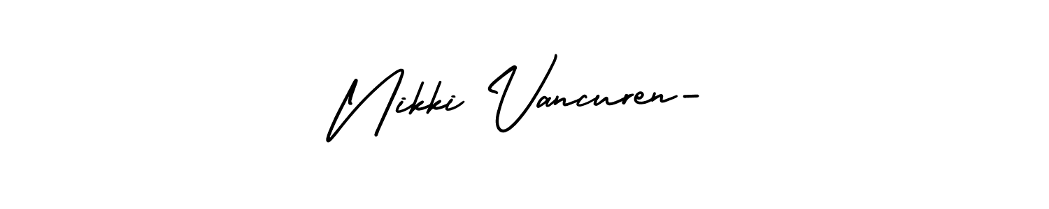 Here are the top 10 professional signature styles for the name Nikki Vancuren-. These are the best autograph styles you can use for your name. Nikki Vancuren- signature style 3 images and pictures png