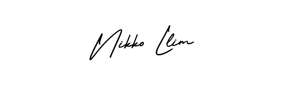 if you are searching for the best signature style for your name Nikko Llim. so please give up your signature search. here we have designed multiple signature styles  using AmerikaSignatureDemo-Regular. Nikko Llim signature style 3 images and pictures png