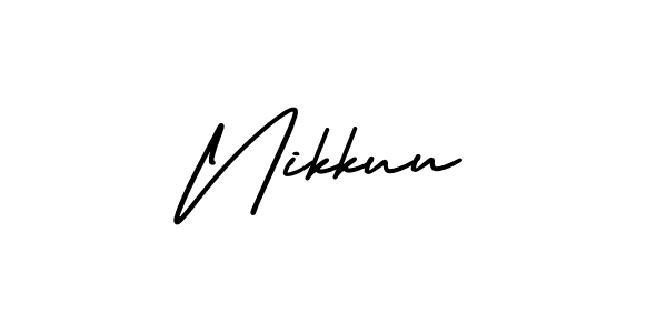 Nikkuu stylish signature style. Best Handwritten Sign (AmerikaSignatureDemo-Regular) for my name. Handwritten Signature Collection Ideas for my name Nikkuu. Nikkuu signature style 3 images and pictures png