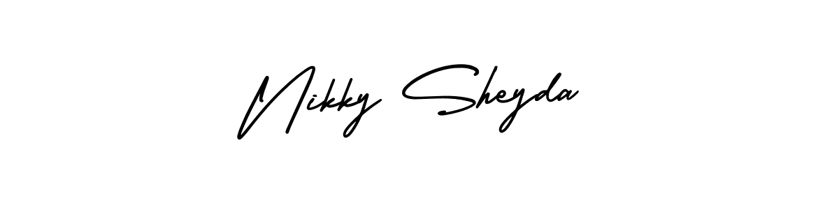 AmerikaSignatureDemo-Regular is a professional signature style that is perfect for those who want to add a touch of class to their signature. It is also a great choice for those who want to make their signature more unique. Get Nikky Sheyda name to fancy signature for free. Nikky Sheyda signature style 3 images and pictures png