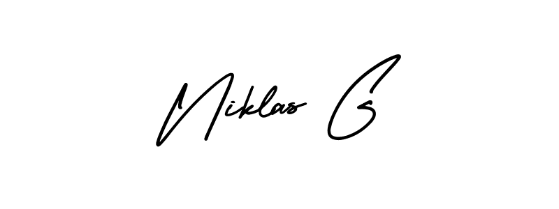 AmerikaSignatureDemo-Regular is a professional signature style that is perfect for those who want to add a touch of class to their signature. It is also a great choice for those who want to make their signature more unique. Get Niklas G name to fancy signature for free. Niklas G signature style 3 images and pictures png