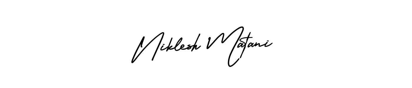 Also we have Niklesh Matani name is the best signature style. Create professional handwritten signature collection using AmerikaSignatureDemo-Regular autograph style. Niklesh Matani signature style 3 images and pictures png
