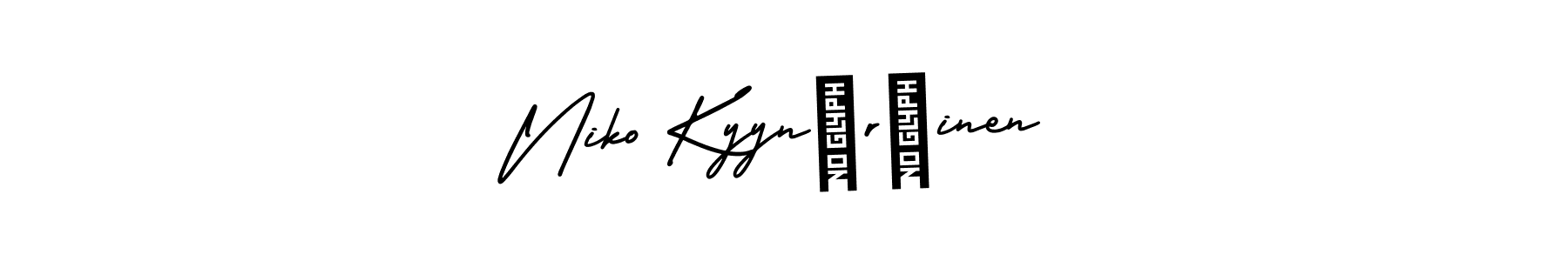 You can use this online signature creator to create a handwritten signature for the name Niko Kyynäräinen. This is the best online autograph maker. Niko Kyynäräinen signature style 3 images and pictures png