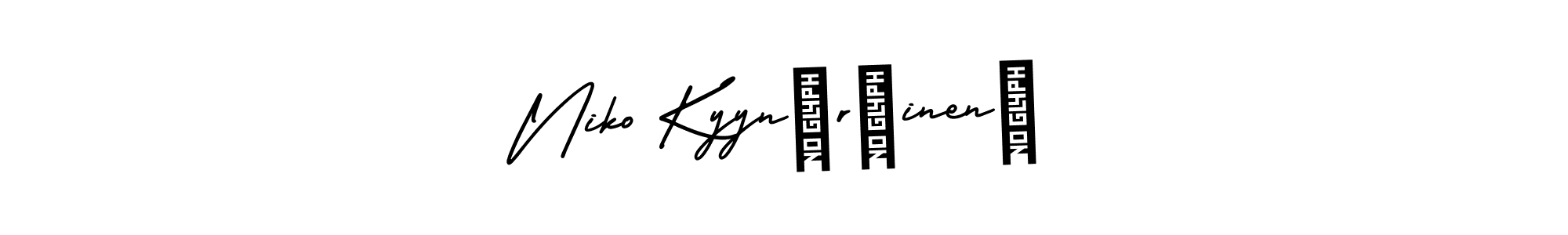 Use a signature maker to create a handwritten signature online. With this signature software, you can design (AmerikaSignatureDemo-Regular) your own signature for name Niko Kyynäräinen . Niko Kyynäräinen  signature style 3 images and pictures png