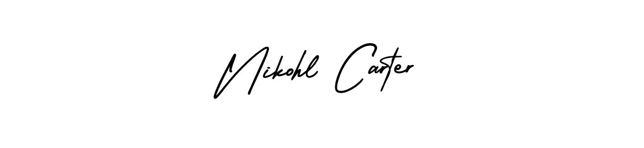 How to make Nikohl Carter signature? AmerikaSignatureDemo-Regular is a professional autograph style. Create handwritten signature for Nikohl Carter name. Nikohl Carter signature style 3 images and pictures png