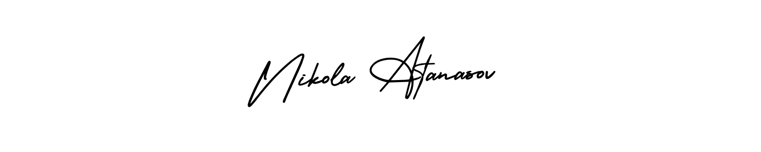 Make a beautiful signature design for name Nikola Atanasov. With this signature (AmerikaSignatureDemo-Regular) style, you can create a handwritten signature for free. Nikola Atanasov signature style 3 images and pictures png