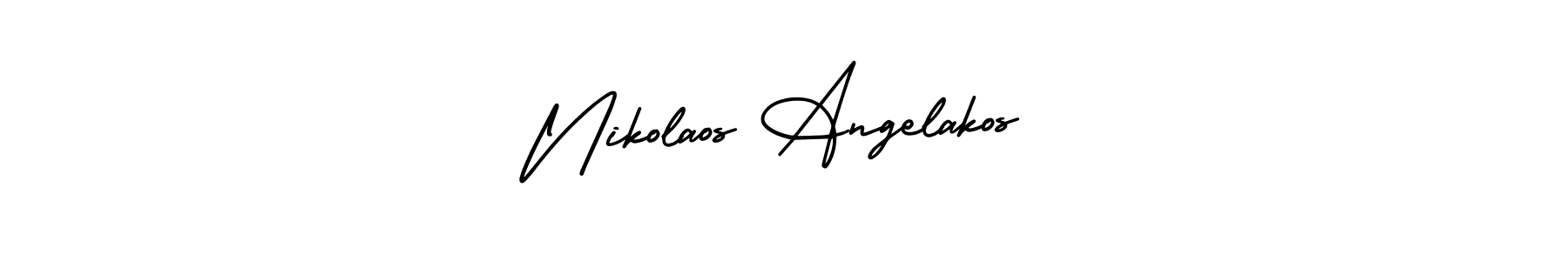 How to Draw Nikolaos Angelakos signature style? AmerikaSignatureDemo-Regular is a latest design signature styles for name Nikolaos Angelakos. Nikolaos Angelakos signature style 3 images and pictures png