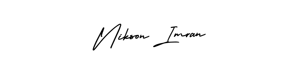 Make a beautiful signature design for name Nikson Imran. With this signature (AmerikaSignatureDemo-Regular) style, you can create a handwritten signature for free. Nikson Imran signature style 3 images and pictures png