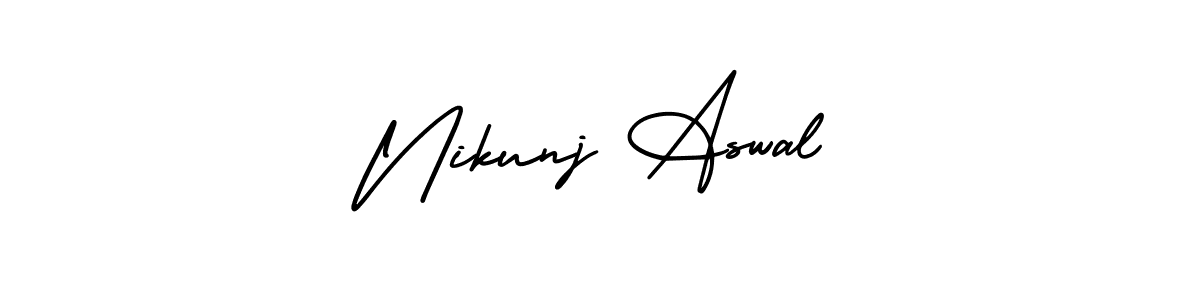 if you are searching for the best signature style for your name Nikunj Aswal. so please give up your signature search. here we have designed multiple signature styles  using AmerikaSignatureDemo-Regular. Nikunj Aswal signature style 3 images and pictures png