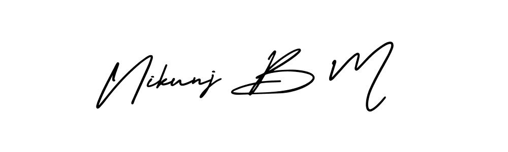 Make a beautiful signature design for name Nikunj B M. Use this online signature maker to create a handwritten signature for free. Nikunj B M signature style 3 images and pictures png