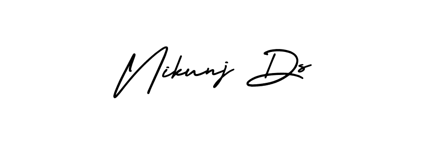 Create a beautiful signature design for name Nikunj Ds. With this signature (AmerikaSignatureDemo-Regular) fonts, you can make a handwritten signature for free. Nikunj Ds signature style 3 images and pictures png