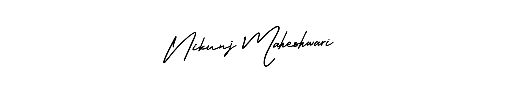 Make a short Nikunj Maheshwari signature style. Manage your documents anywhere anytime using AmerikaSignatureDemo-Regular. Create and add eSignatures, submit forms, share and send files easily. Nikunj Maheshwari signature style 3 images and pictures png