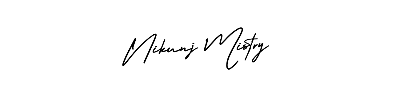 How to Draw Nikunj Mistry signature style? AmerikaSignatureDemo-Regular is a latest design signature styles for name Nikunj Mistry. Nikunj Mistry signature style 3 images and pictures png