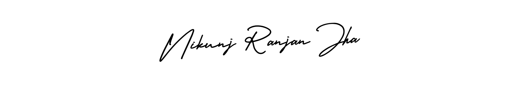 Use a signature maker to create a handwritten signature online. With this signature software, you can design (AmerikaSignatureDemo-Regular) your own signature for name Nikunj Ranjan Jha. Nikunj Ranjan Jha signature style 3 images and pictures png