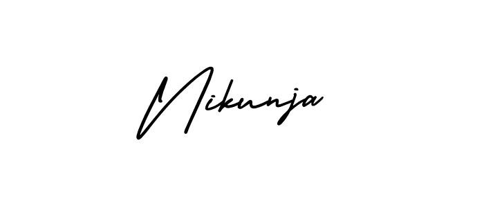 if you are searching for the best signature style for your name Nikunja. so please give up your signature search. here we have designed multiple signature styles  using AmerikaSignatureDemo-Regular. Nikunja signature style 3 images and pictures png
