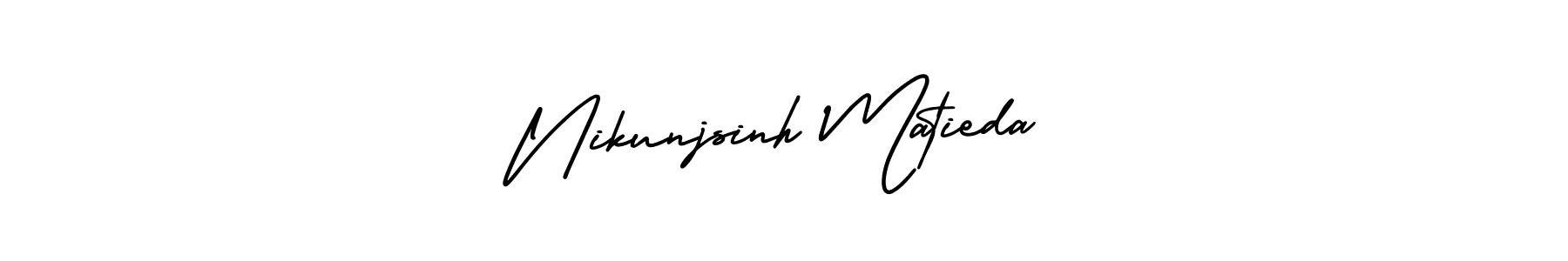 Design your own signature with our free online signature maker. With this signature software, you can create a handwritten (AmerikaSignatureDemo-Regular) signature for name Nikunjsinh Matieda. Nikunjsinh Matieda signature style 3 images and pictures png