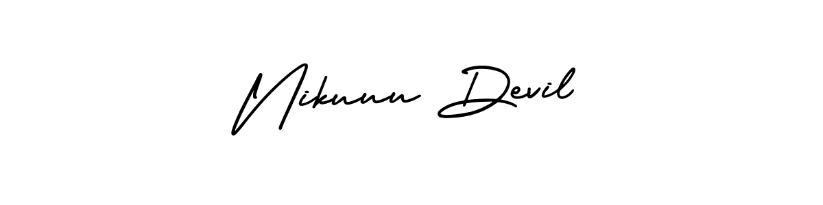 Similarly AmerikaSignatureDemo-Regular is the best handwritten signature design. Signature creator online .You can use it as an online autograph creator for name Nikuuu Devil. Nikuuu Devil signature style 3 images and pictures png