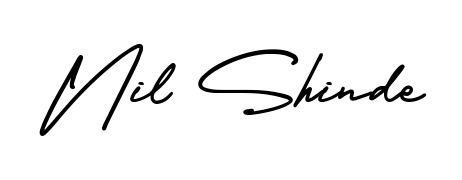 Try this chic Nil Shinde handwritten sign style. Using AmerikaSignatureDemo-Regular font elements, it gives your name a sleek, memorable identity. Nil Shinde signature style 3 images and pictures png