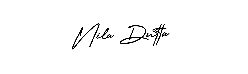 It looks lik you need a new signature style for name Nila Dutta. Design unique handwritten (AmerikaSignatureDemo-Regular) signature with our free signature maker in just a few clicks. Nila Dutta signature style 3 images and pictures png