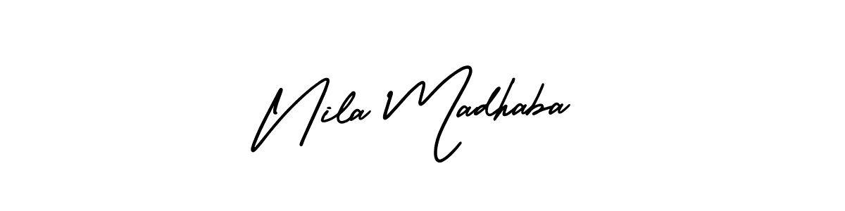 Make a short Nila Madhaba signature style. Manage your documents anywhere anytime using AmerikaSignatureDemo-Regular. Create and add eSignatures, submit forms, share and send files easily. Nila Madhaba signature style 3 images and pictures png
