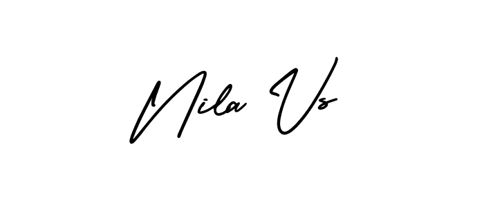 This is the best signature style for the Nila Vs name. Also you like these signature font (AmerikaSignatureDemo-Regular). Mix name signature. Nila Vs signature style 3 images and pictures png