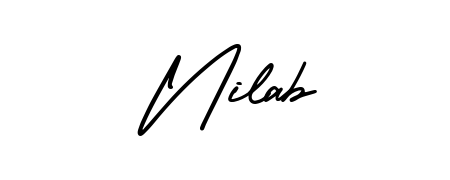 This is the best signature style for the Nilab name. Also you like these signature font (AmerikaSignatureDemo-Regular). Mix name signature. Nilab signature style 3 images and pictures png