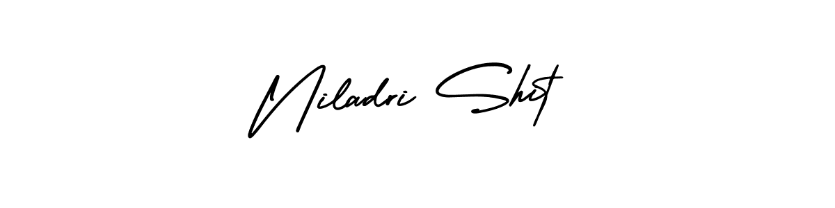 How to make Niladri Shit name signature. Use AmerikaSignatureDemo-Regular style for creating short signs online. This is the latest handwritten sign. Niladri Shit signature style 3 images and pictures png