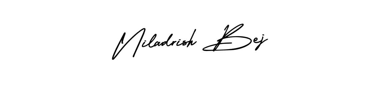 How to make Niladrish Bej name signature. Use AmerikaSignatureDemo-Regular style for creating short signs online. This is the latest handwritten sign. Niladrish Bej signature style 3 images and pictures png