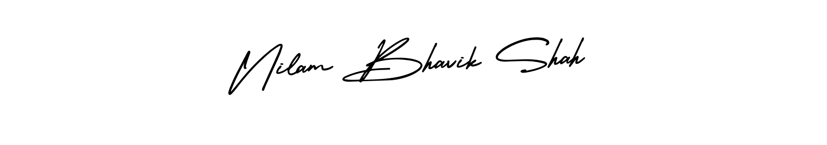 Also we have Nilam Bhavik Shah name is the best signature style. Create professional handwritten signature collection using AmerikaSignatureDemo-Regular autograph style. Nilam Bhavik Shah signature style 3 images and pictures png