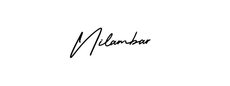 How to make Nilambar signature? AmerikaSignatureDemo-Regular is a professional autograph style. Create handwritten signature for Nilambar name. Nilambar signature style 3 images and pictures png