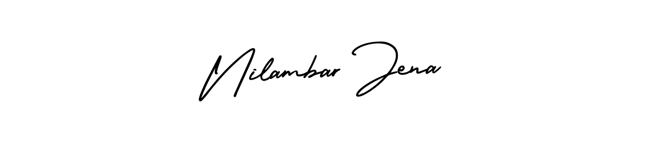 How to make Nilambar Jena signature? AmerikaSignatureDemo-Regular is a professional autograph style. Create handwritten signature for Nilambar Jena name. Nilambar Jena signature style 3 images and pictures png