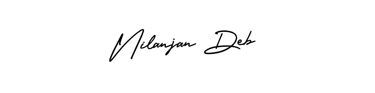 Make a beautiful signature design for name Nilanjan Deb. With this signature (AmerikaSignatureDemo-Regular) style, you can create a handwritten signature for free. Nilanjan Deb signature style 3 images and pictures png