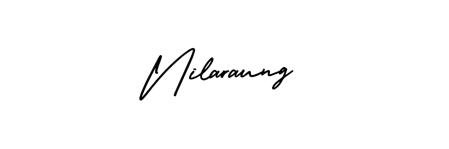 Use a signature maker to create a handwritten signature online. With this signature software, you can design (AmerikaSignatureDemo-Regular) your own signature for name Nilaraung. Nilaraung signature style 3 images and pictures png