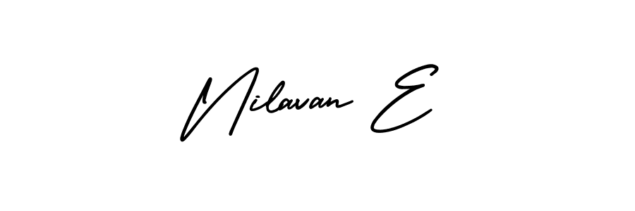 Make a beautiful signature design for name Nilavan E. With this signature (AmerikaSignatureDemo-Regular) style, you can create a handwritten signature for free. Nilavan E signature style 3 images and pictures png
