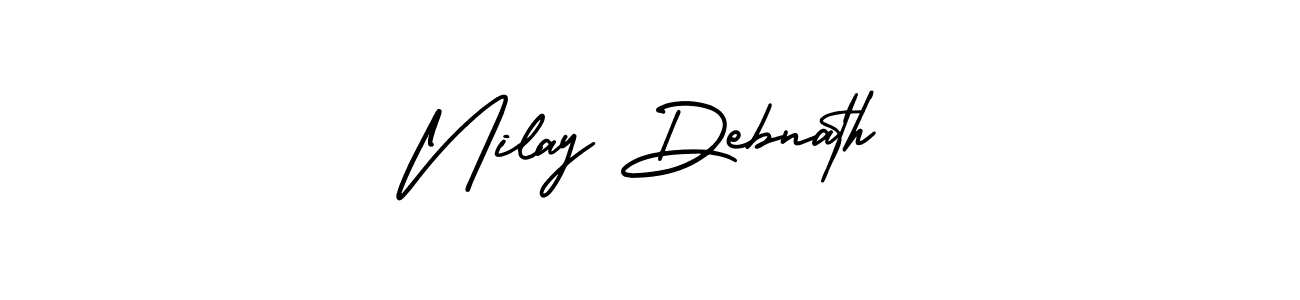 Make a short Nilay Debnath signature style. Manage your documents anywhere anytime using AmerikaSignatureDemo-Regular. Create and add eSignatures, submit forms, share and send files easily. Nilay Debnath signature style 3 images and pictures png