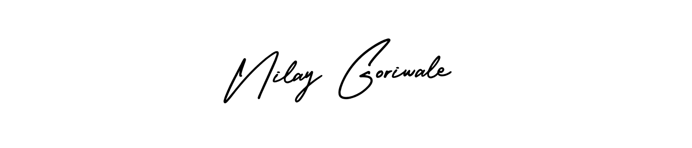 This is the best signature style for the Nilay Goriwale name. Also you like these signature font (AmerikaSignatureDemo-Regular). Mix name signature. Nilay Goriwale signature style 3 images and pictures png