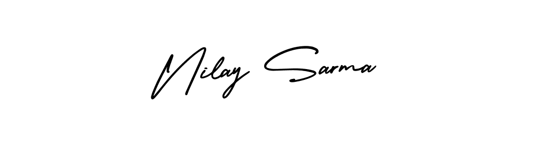 Similarly AmerikaSignatureDemo-Regular is the best handwritten signature design. Signature creator online .You can use it as an online autograph creator for name Nilay Sarma. Nilay Sarma signature style 3 images and pictures png