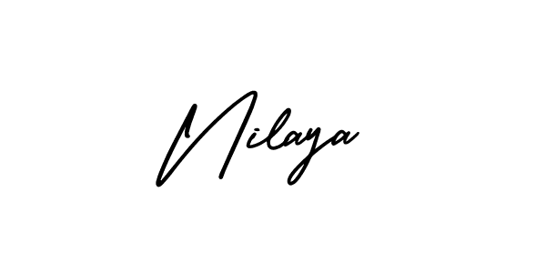 How to make Nilaya name signature. Use AmerikaSignatureDemo-Regular style for creating short signs online. This is the latest handwritten sign. Nilaya signature style 3 images and pictures png