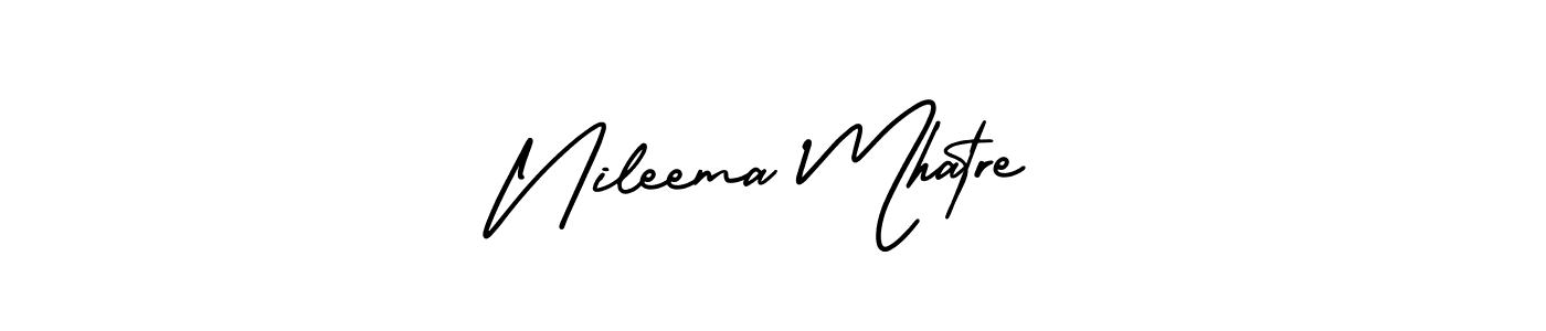 It looks lik you need a new signature style for name Nileema Mhatre. Design unique handwritten (AmerikaSignatureDemo-Regular) signature with our free signature maker in just a few clicks. Nileema Mhatre signature style 3 images and pictures png