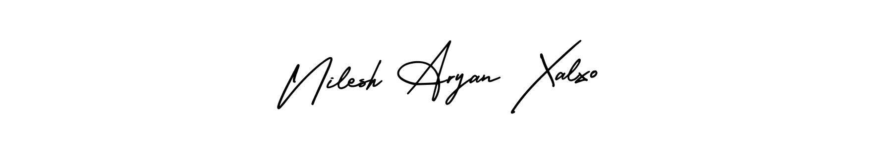 It looks lik you need a new signature style for name Nilesh Aryan Xalxo. Design unique handwritten (AmerikaSignatureDemo-Regular) signature with our free signature maker in just a few clicks. Nilesh Aryan Xalxo signature style 3 images and pictures png