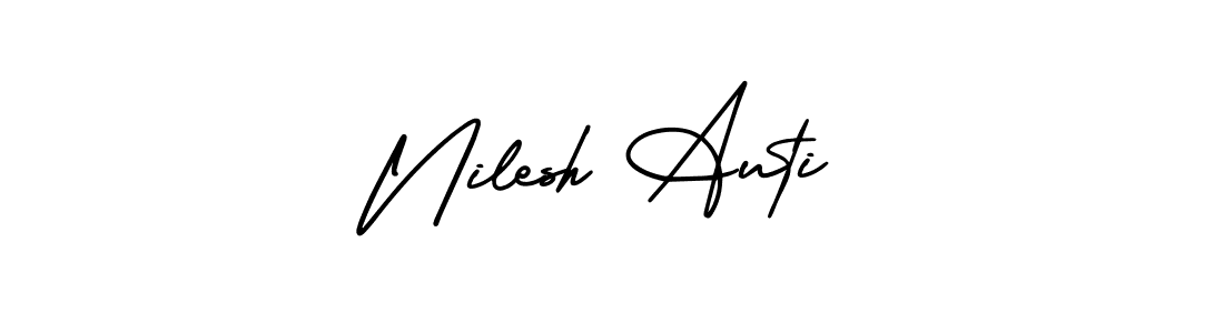 How to Draw Nilesh Auti signature style? AmerikaSignatureDemo-Regular is a latest design signature styles for name Nilesh Auti. Nilesh Auti signature style 3 images and pictures png