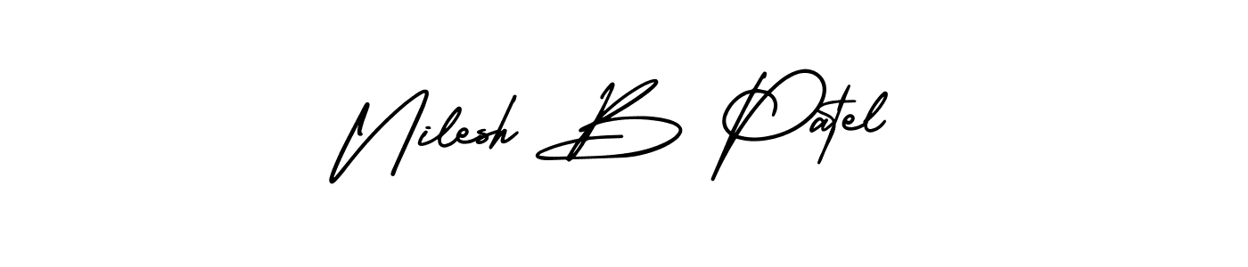 Similarly AmerikaSignatureDemo-Regular is the best handwritten signature design. Signature creator online .You can use it as an online autograph creator for name Nilesh B Patel. Nilesh B Patel signature style 3 images and pictures png