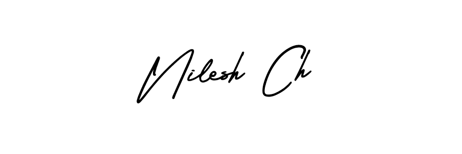 It looks lik you need a new signature style for name Nilesh Ch. Design unique handwritten (AmerikaSignatureDemo-Regular) signature with our free signature maker in just a few clicks. Nilesh Ch signature style 3 images and pictures png