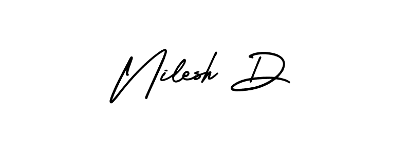 Check out images of Autograph of Nilesh D name. Actor Nilesh D Signature Style. AmerikaSignatureDemo-Regular is a professional sign style online. Nilesh D signature style 3 images and pictures png