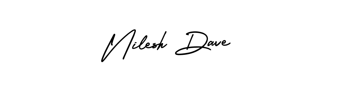 Design your own signature with our free online signature maker. With this signature software, you can create a handwritten (AmerikaSignatureDemo-Regular) signature for name Nilesh Dave. Nilesh Dave signature style 3 images and pictures png